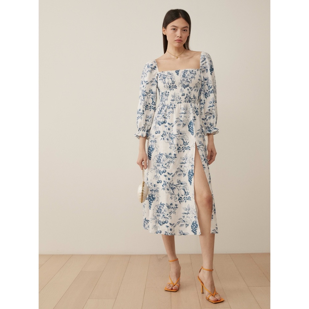 ✨SOLD OUT✨ NWT Reformation Gitane Linen Dress in Coveted Corsica Print